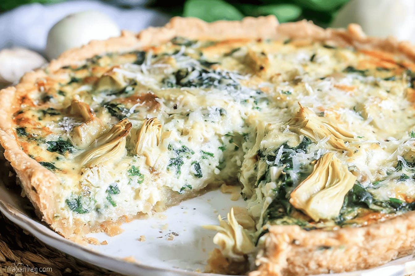 Spinach Artichoke Quiche Recipe for Easy Brunch
