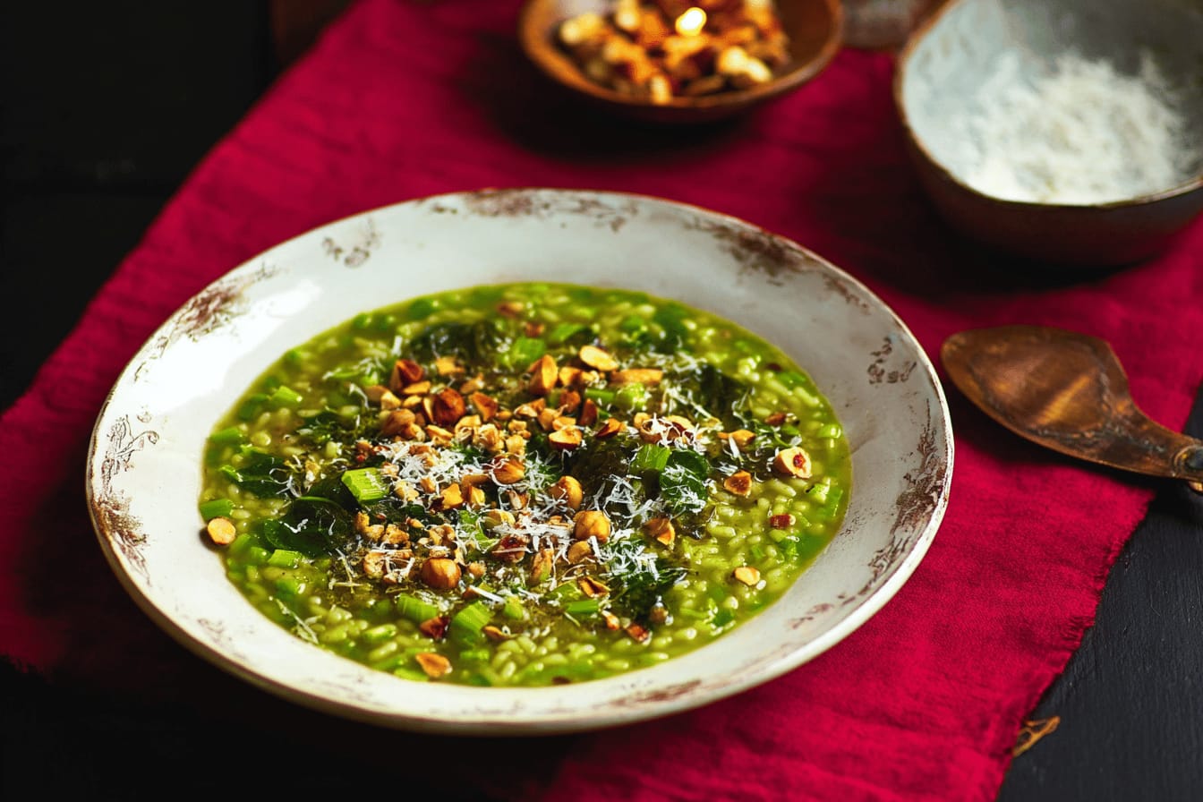 Super Green Risotto Soup Recipe by Jamie Oliver