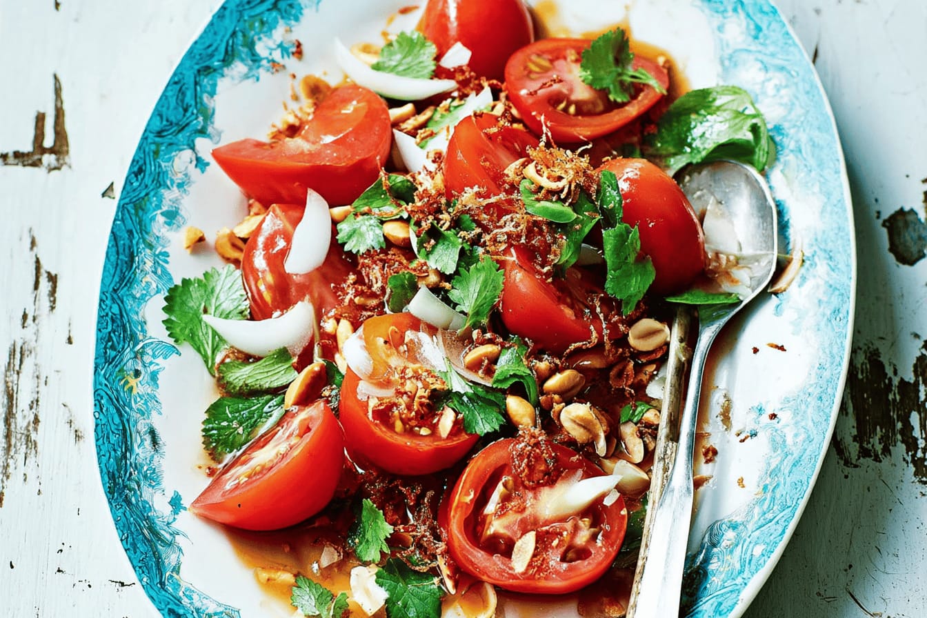 Tomato and Crunchy Peanut Salad Recipe