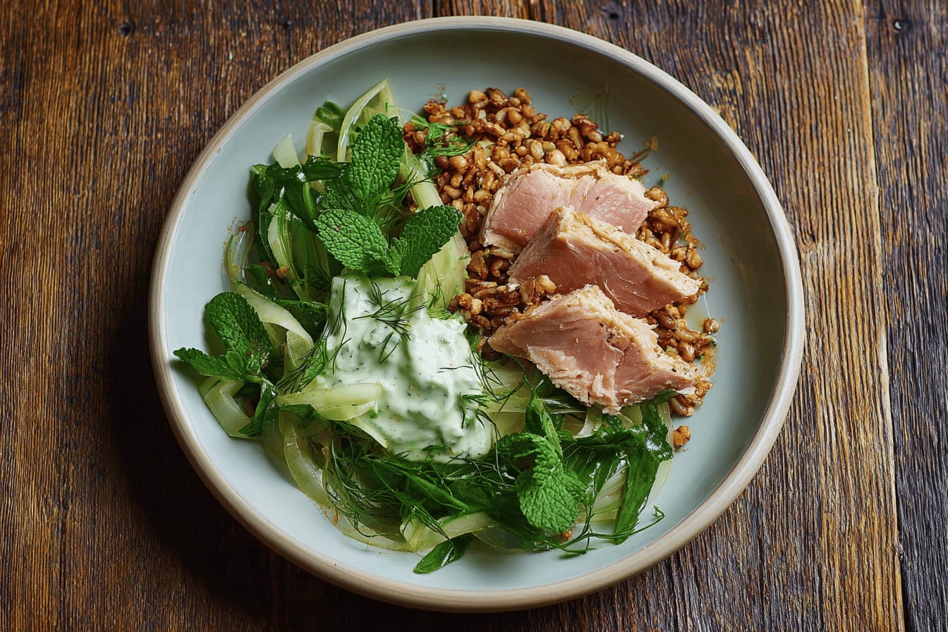 Tuna Fennel Rocket Grain Bowl Recipe