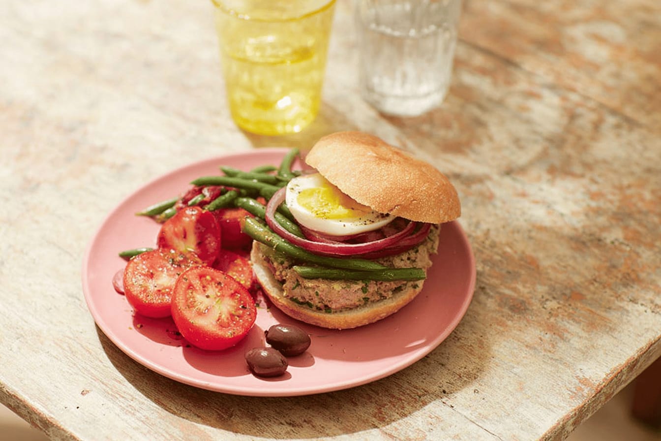 Tuna Nicoise Burger Recipe by Jamie Oliver