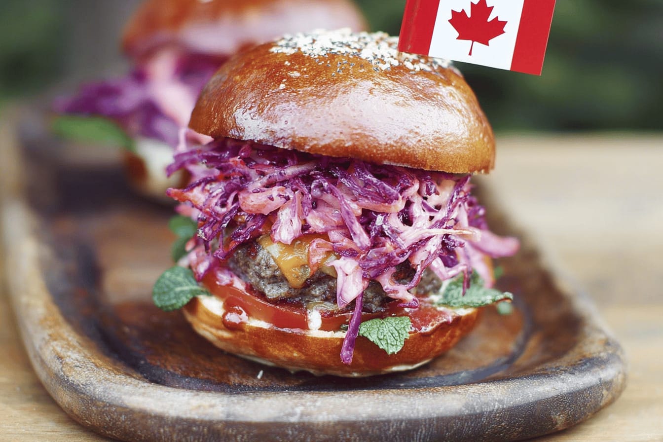 Ultimate Canada Day Burger by Jamie Oliver