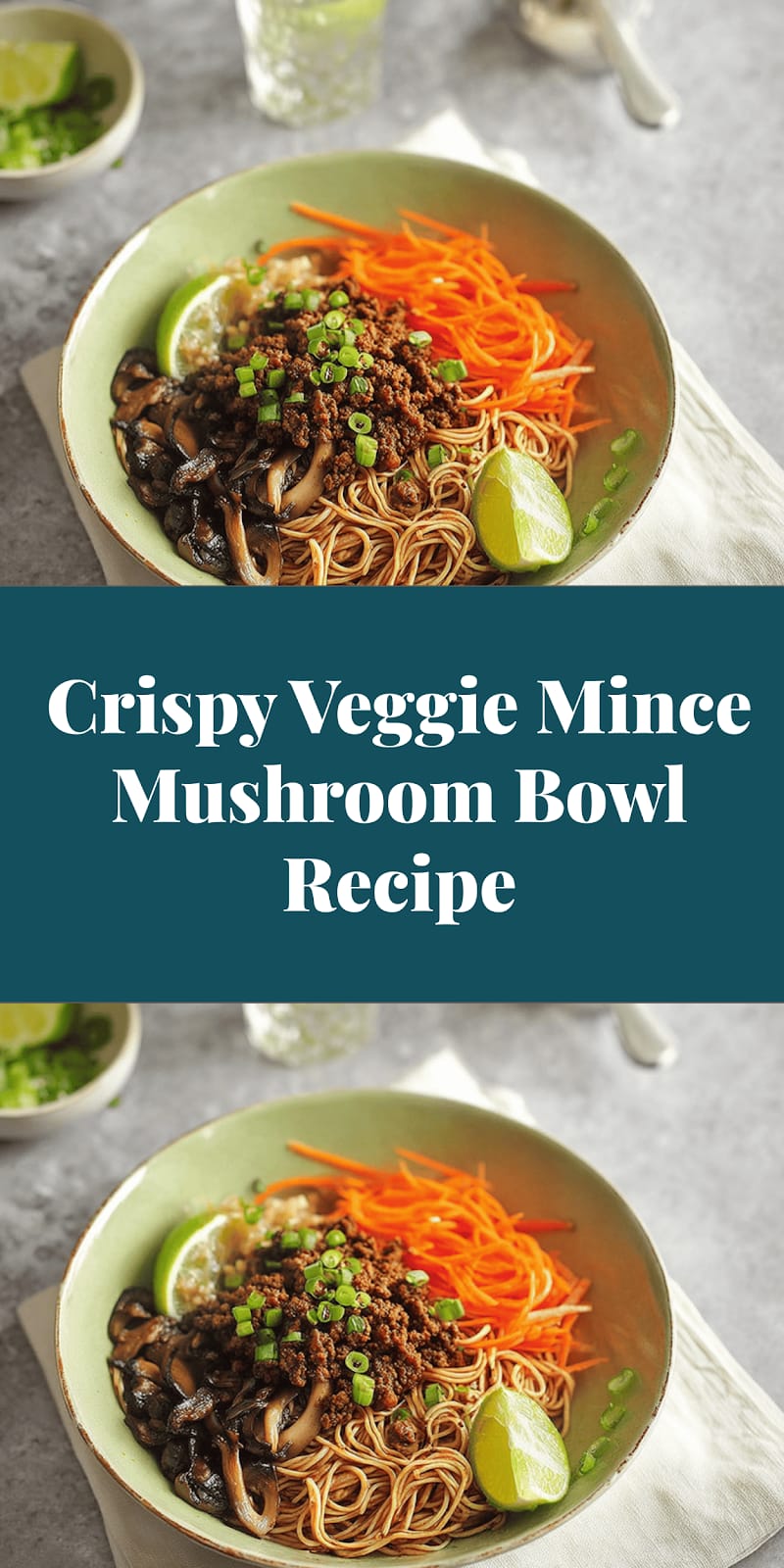Crispy Veggie Mince Mushroom Bowl Recipe