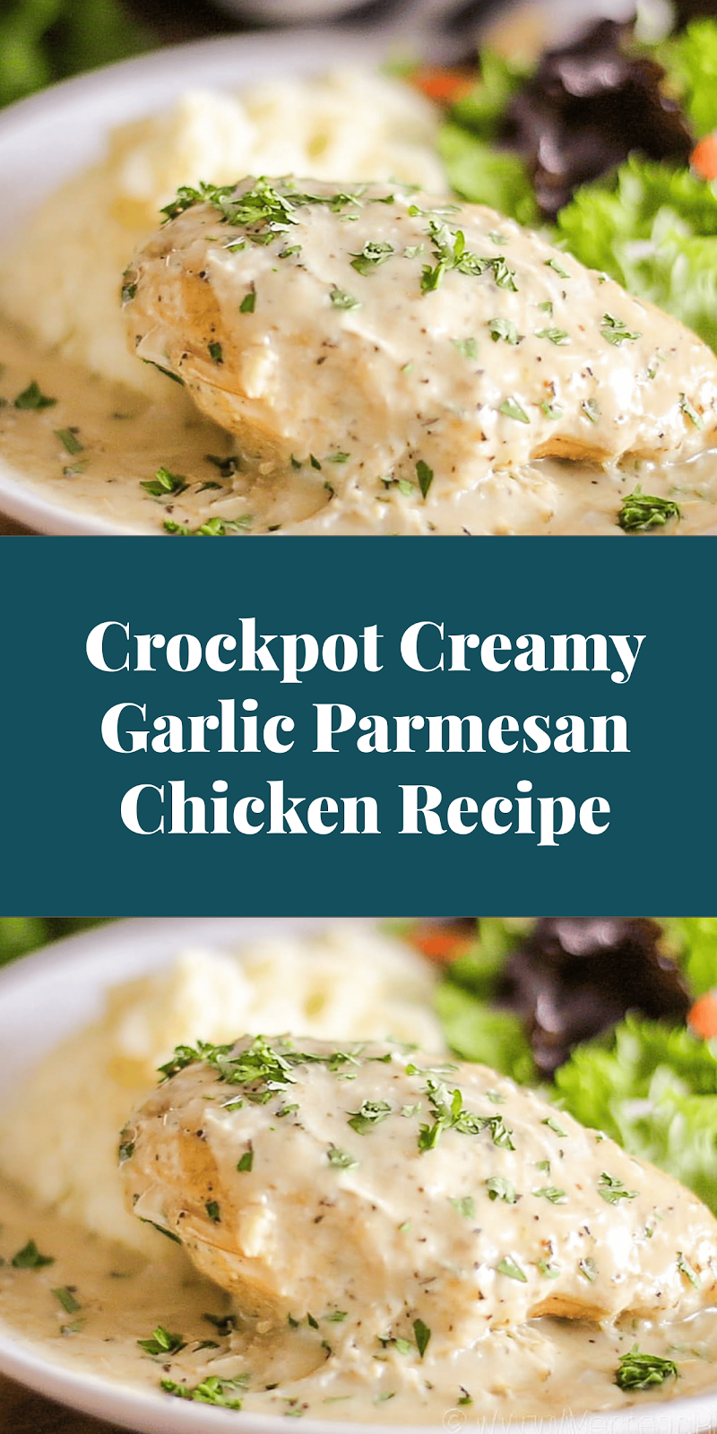 Crockpot Creamy Garlic Parmesan Chicken Recipe