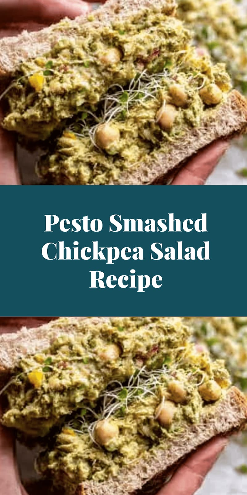 Pesto Smashed Chickpea Salad Recipe
