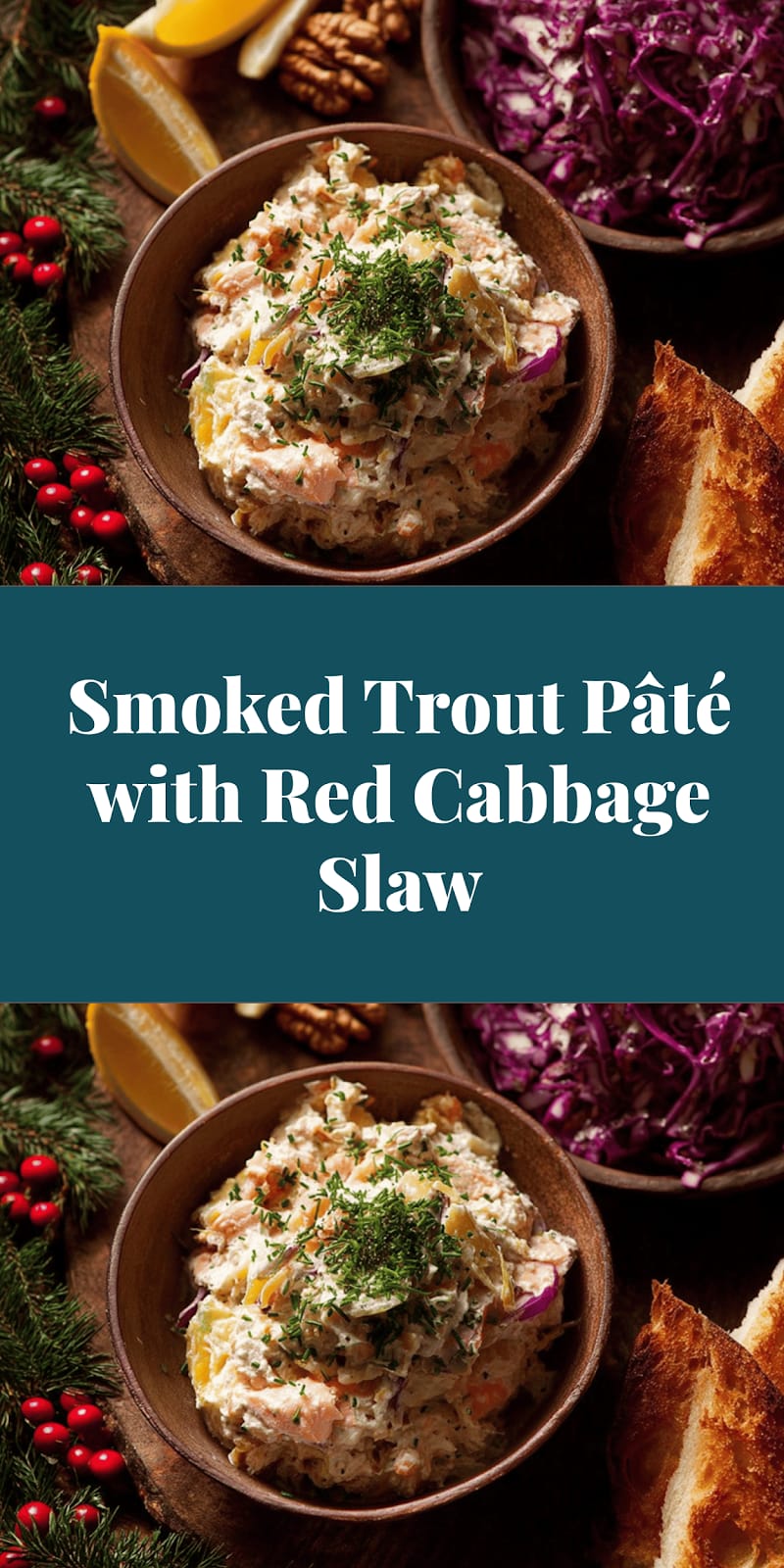 Smoked Trout Pâté with Red Cabbage Slaw
