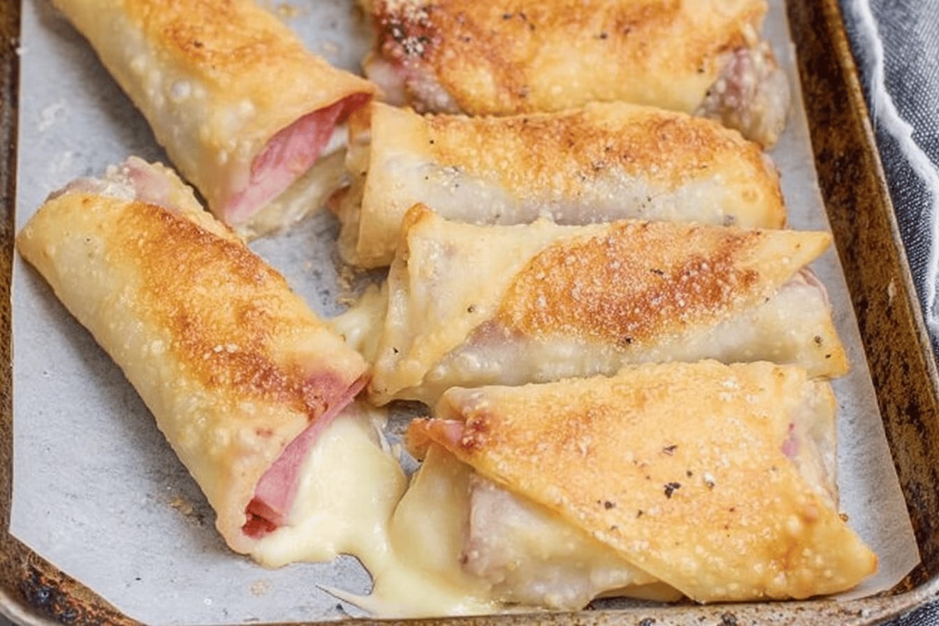Baked Ham and Cheese Mozzarella Sticks Recipe