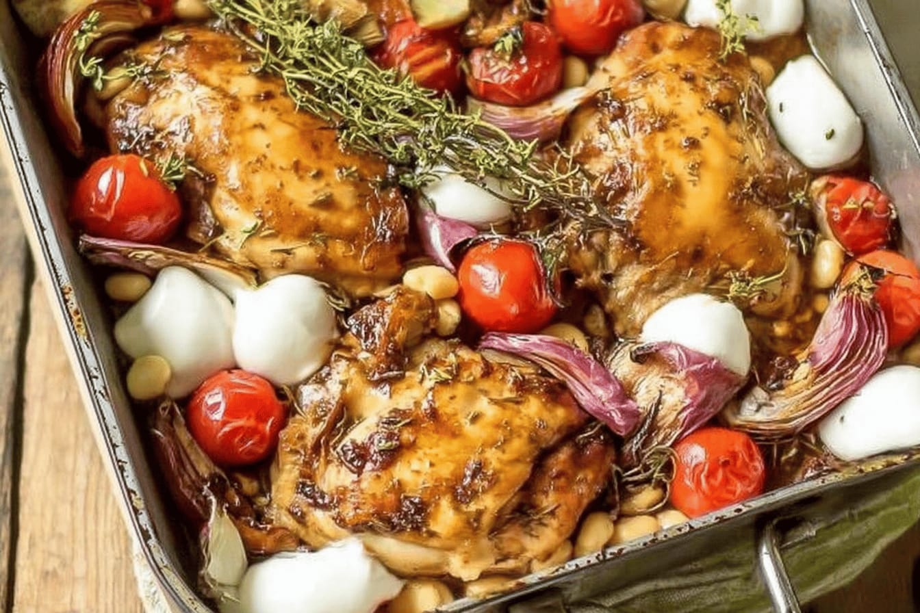 Balsamic Glazed Mediterranean Chicken Bake Recipe