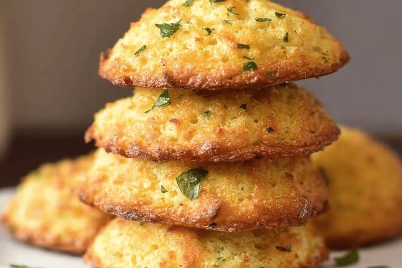 Cheesy Garlic Cornbread Drop Biscuits Recipe