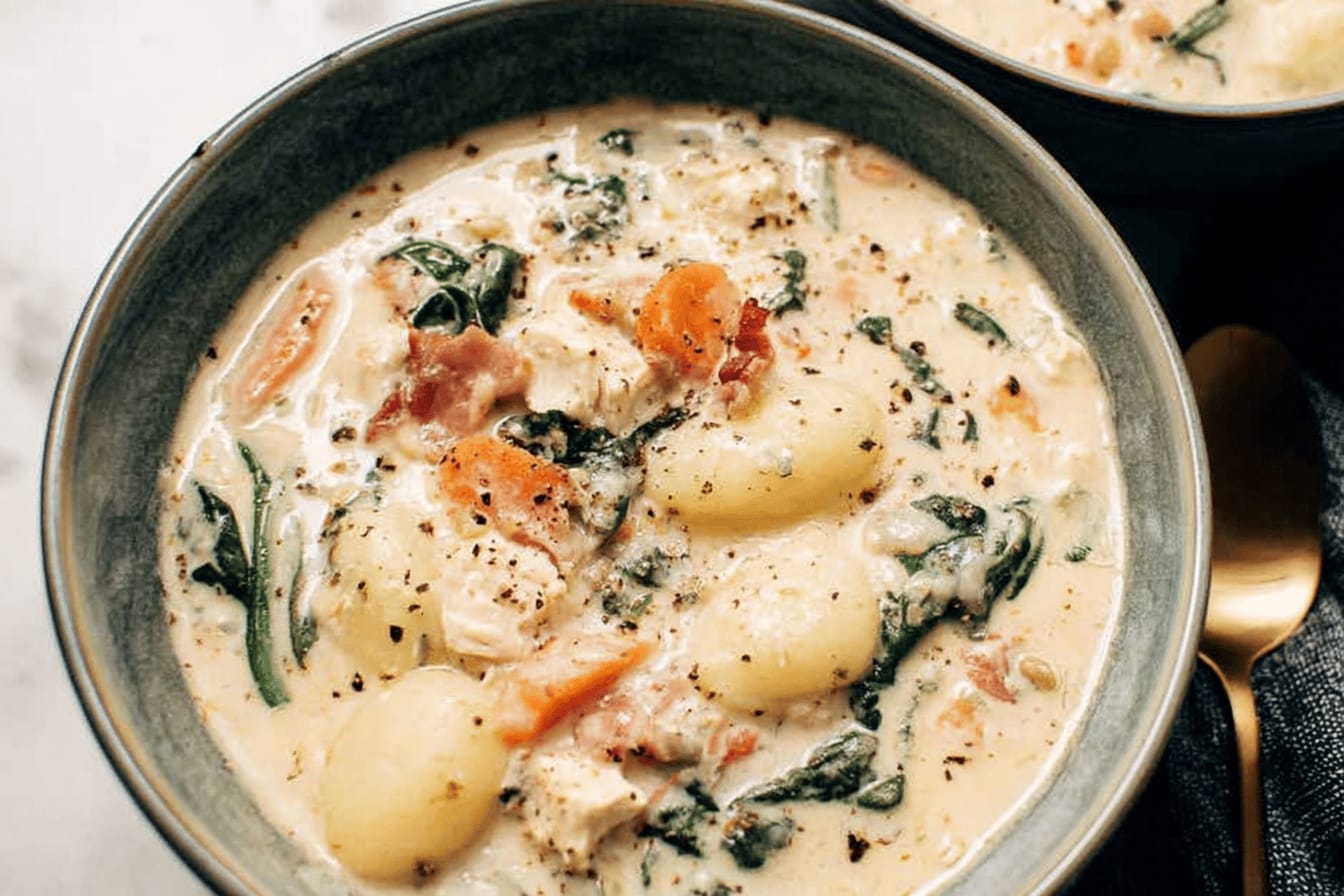 Creamy Crockpot Chicken Gnocchi Soup Recipe
