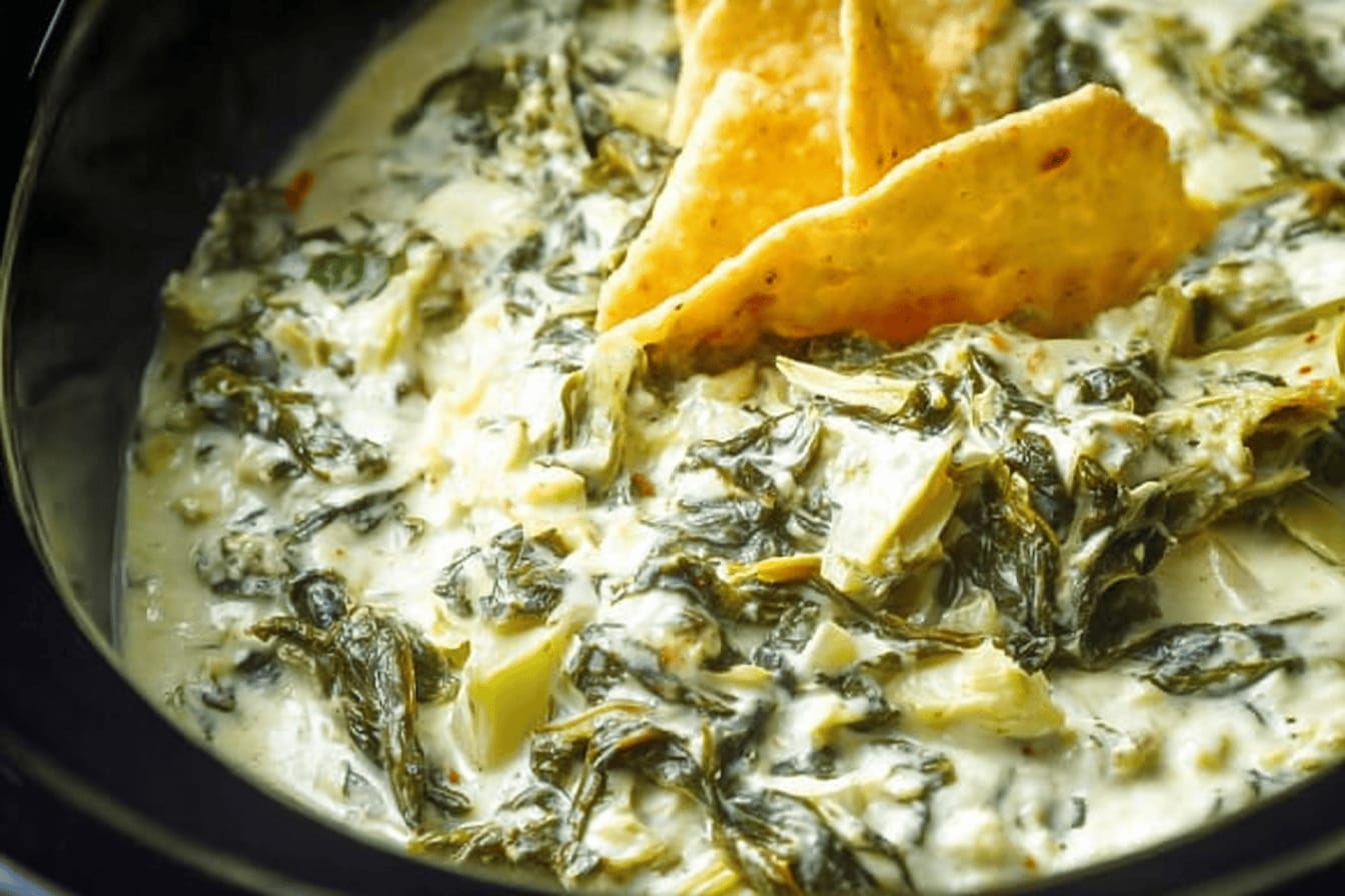 Crockpot Spinach Artichoke Dip Recipe