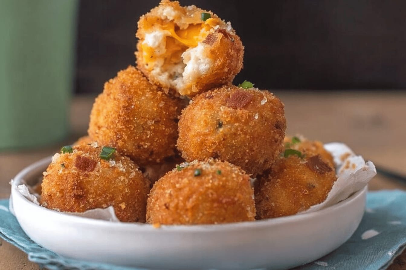 Deep Fried Loaded Mashed Potato Bites Recipe
