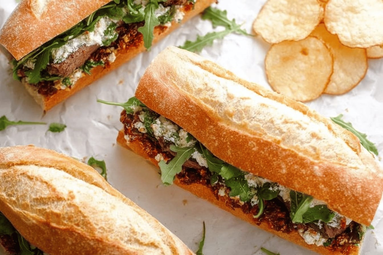Delicious Homemade Steak Sandwiches Recipe