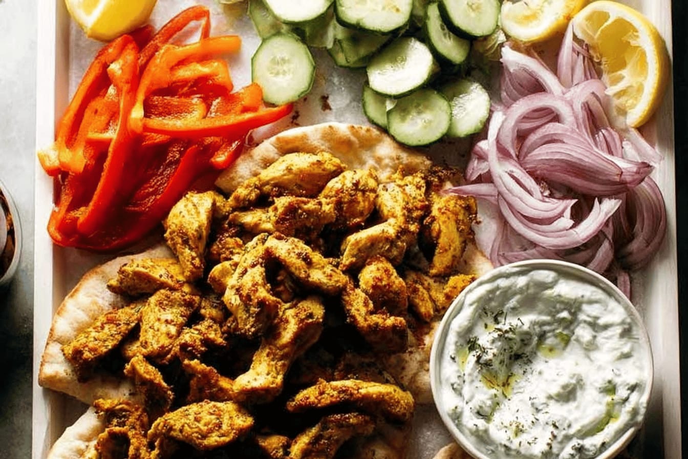 Delicious Sheet Pan Chicken Pitas Recipe