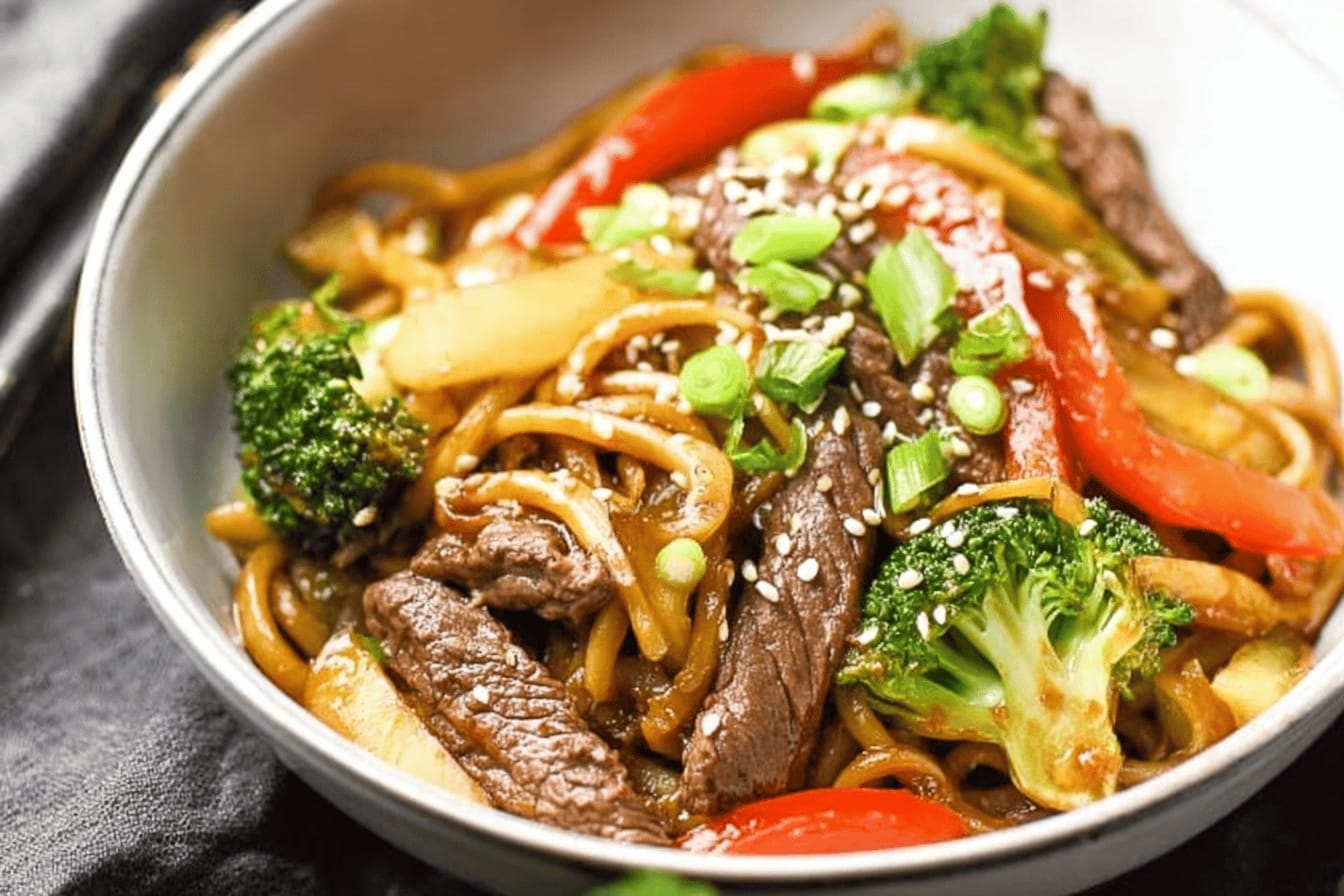 Easy Beef Lo Mein Recipe at Home