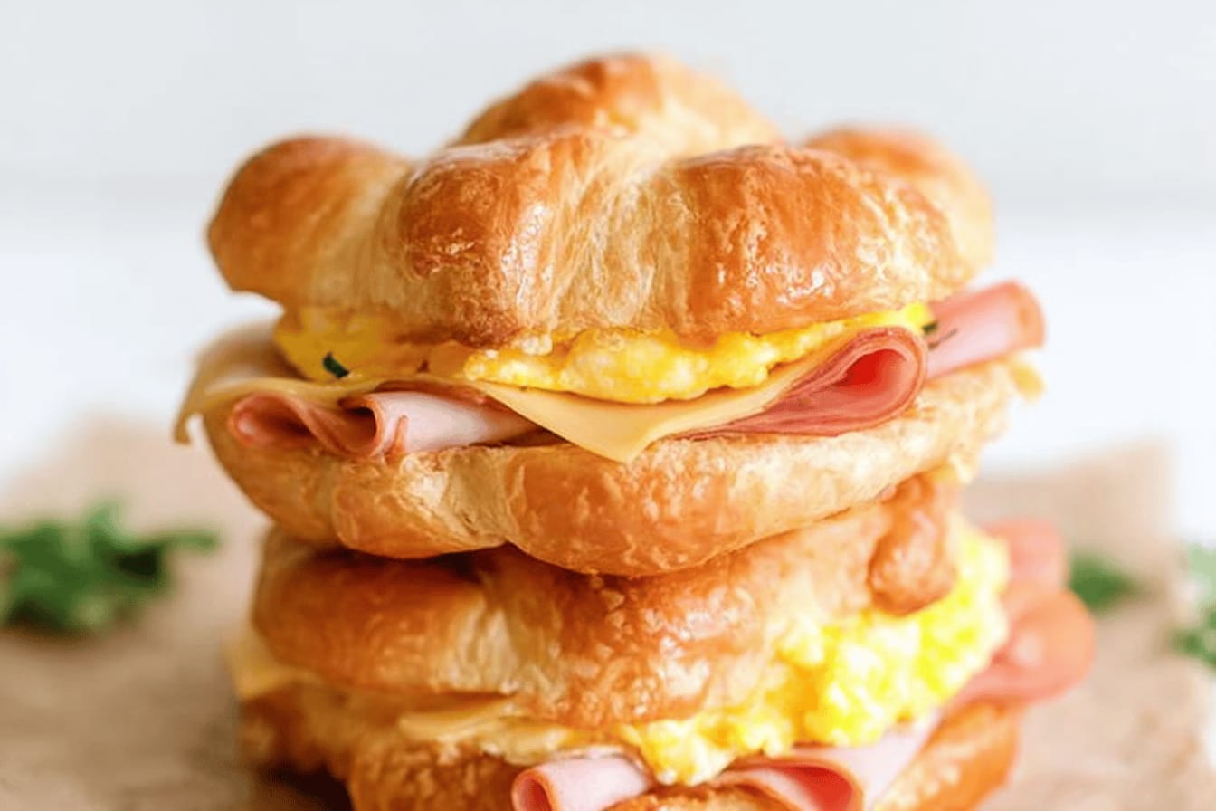 Easy Croissant Breakfast Sandwich Recipe