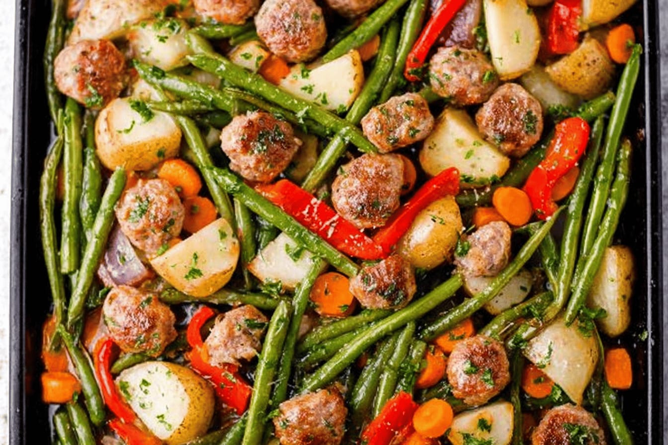 Easy Italian Sausage Sheet Pan Dinner Recipe