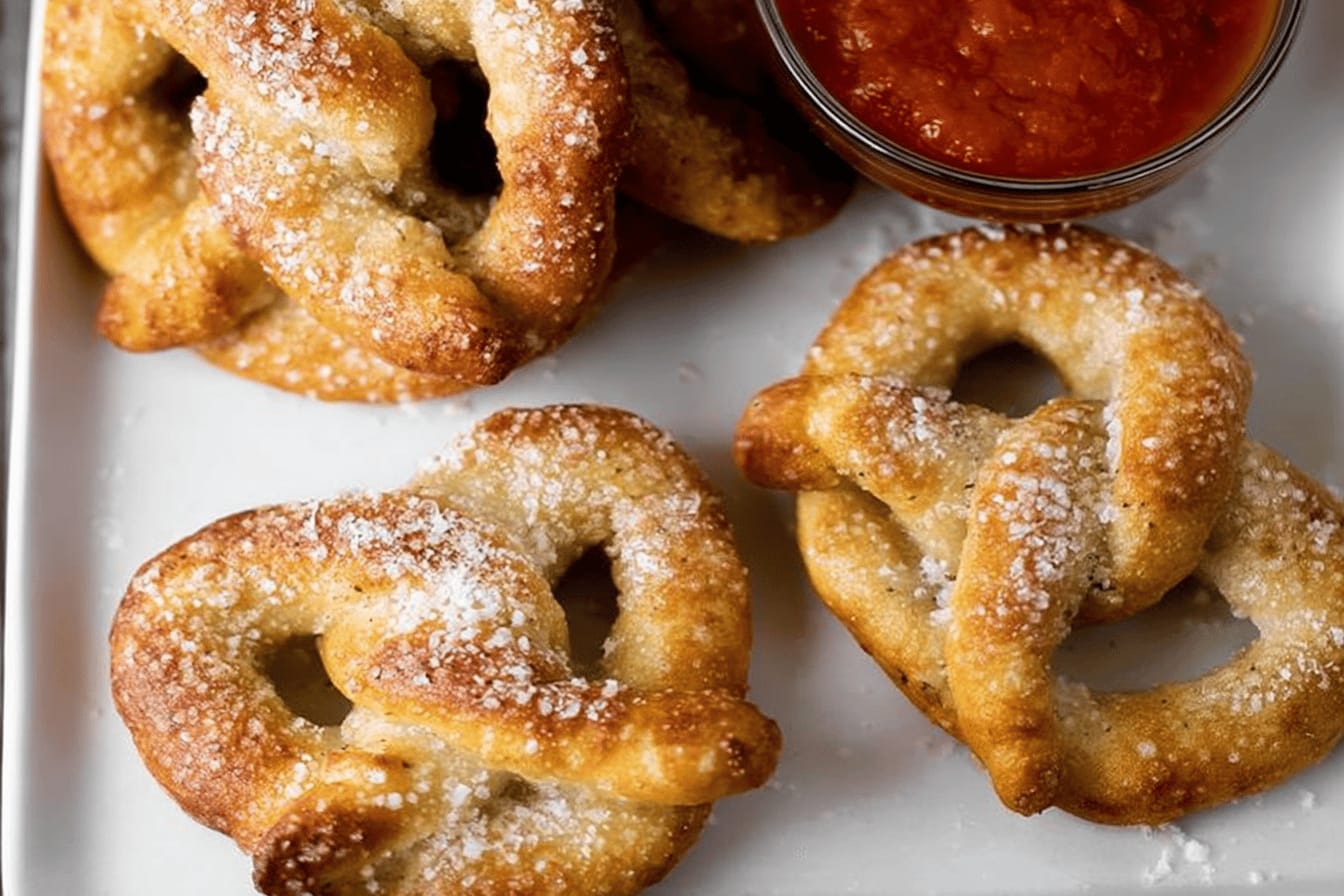 Garlic Parmesan Soft Pretzels Recipe
