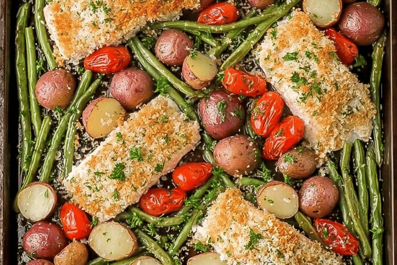 Honey Mustard Crusted Salmon Sheet Pan Recipe