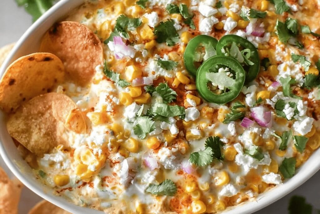 Hot Mexican Street Corn Dip Recipe