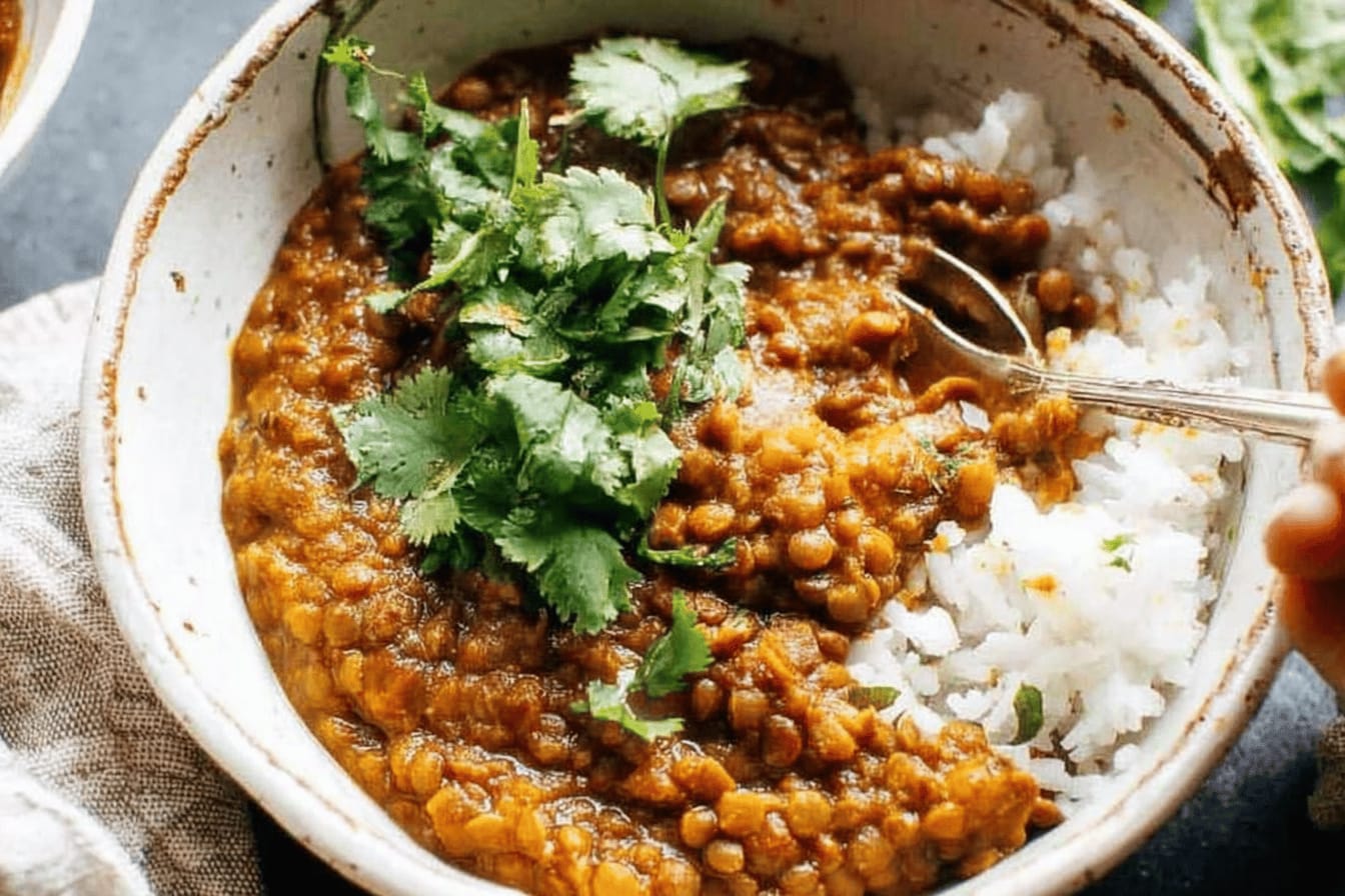 Instant Pot Red Curry Lentils Recipe