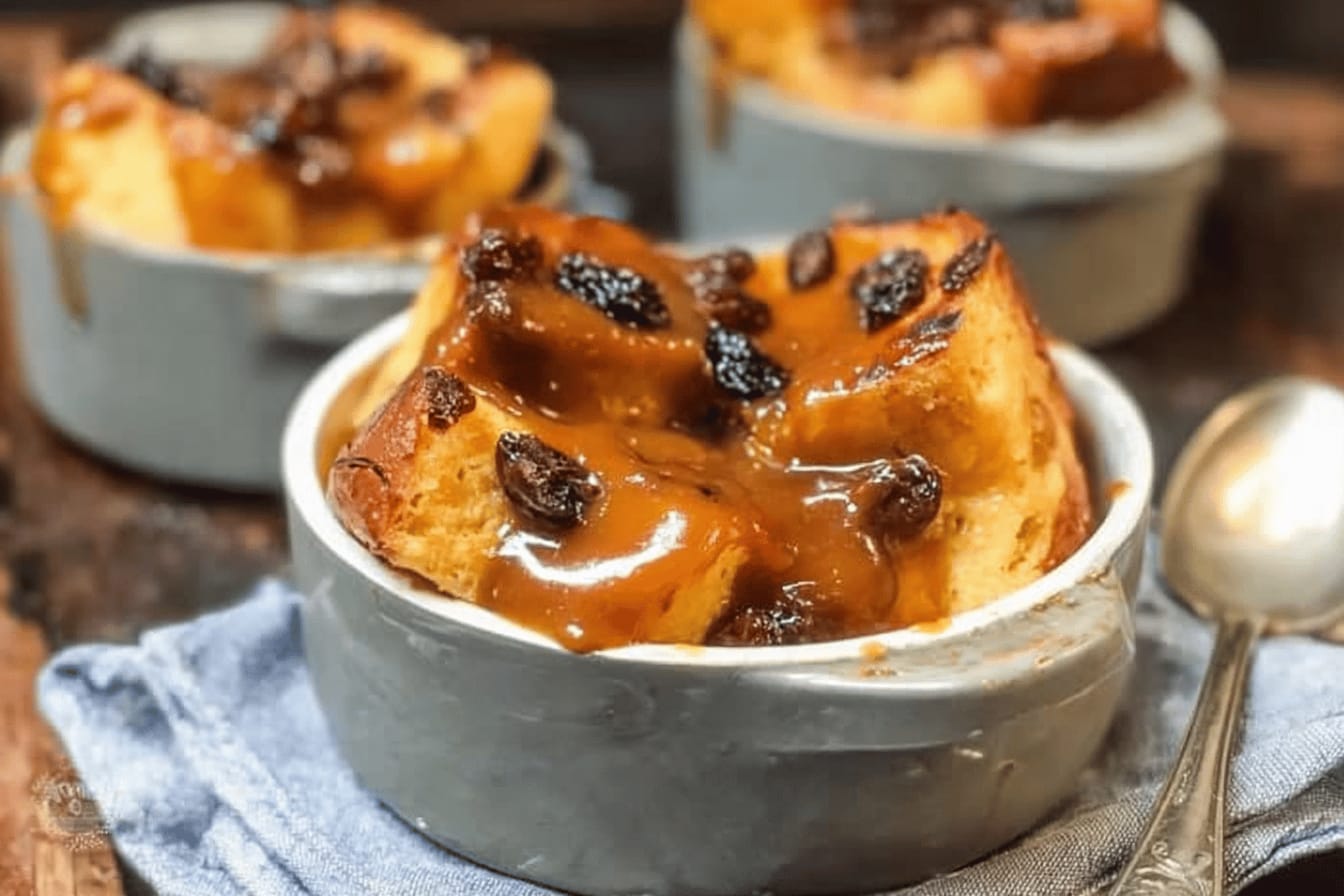 Irish Bread Pudding with Whiskey Caramel Sauce