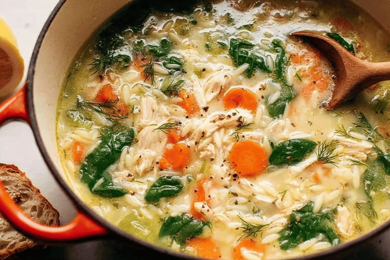 Lemon Chicken Soup with Orzo Recipe