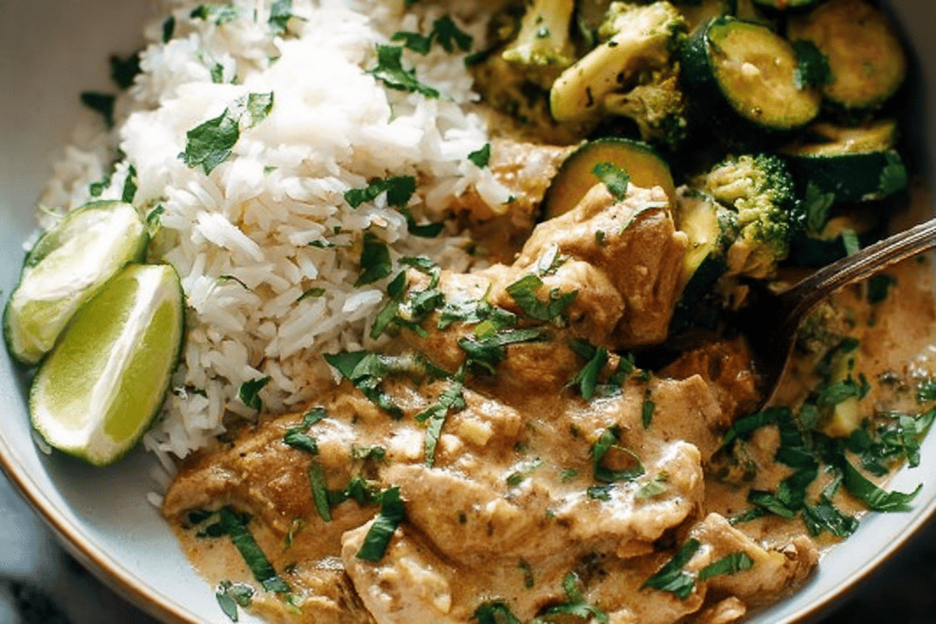 Lemongrass Chicken with Rice and Zucchini Recipe