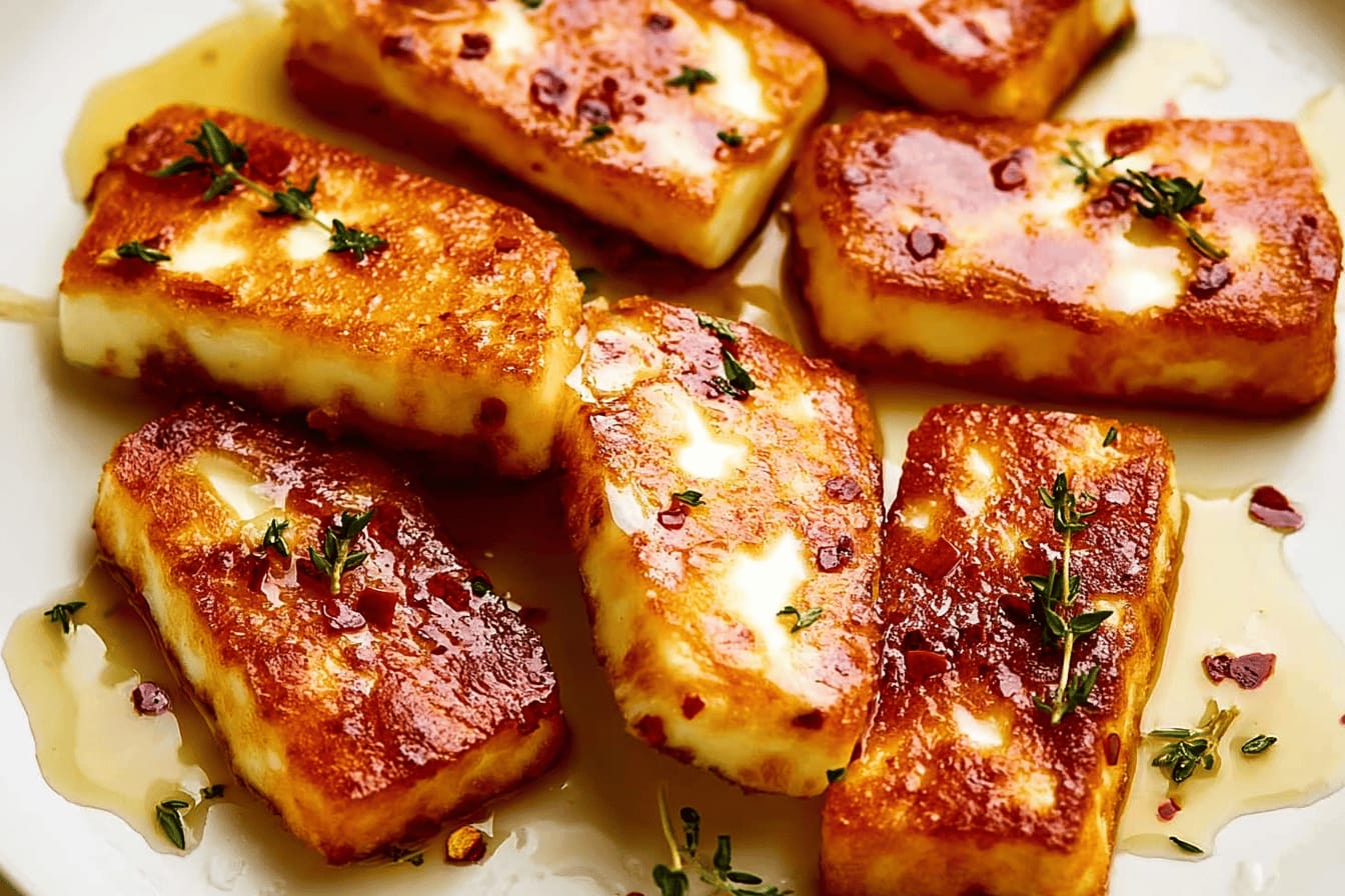 Pan-Fried Halloumi with Honey and Thyme Recipe