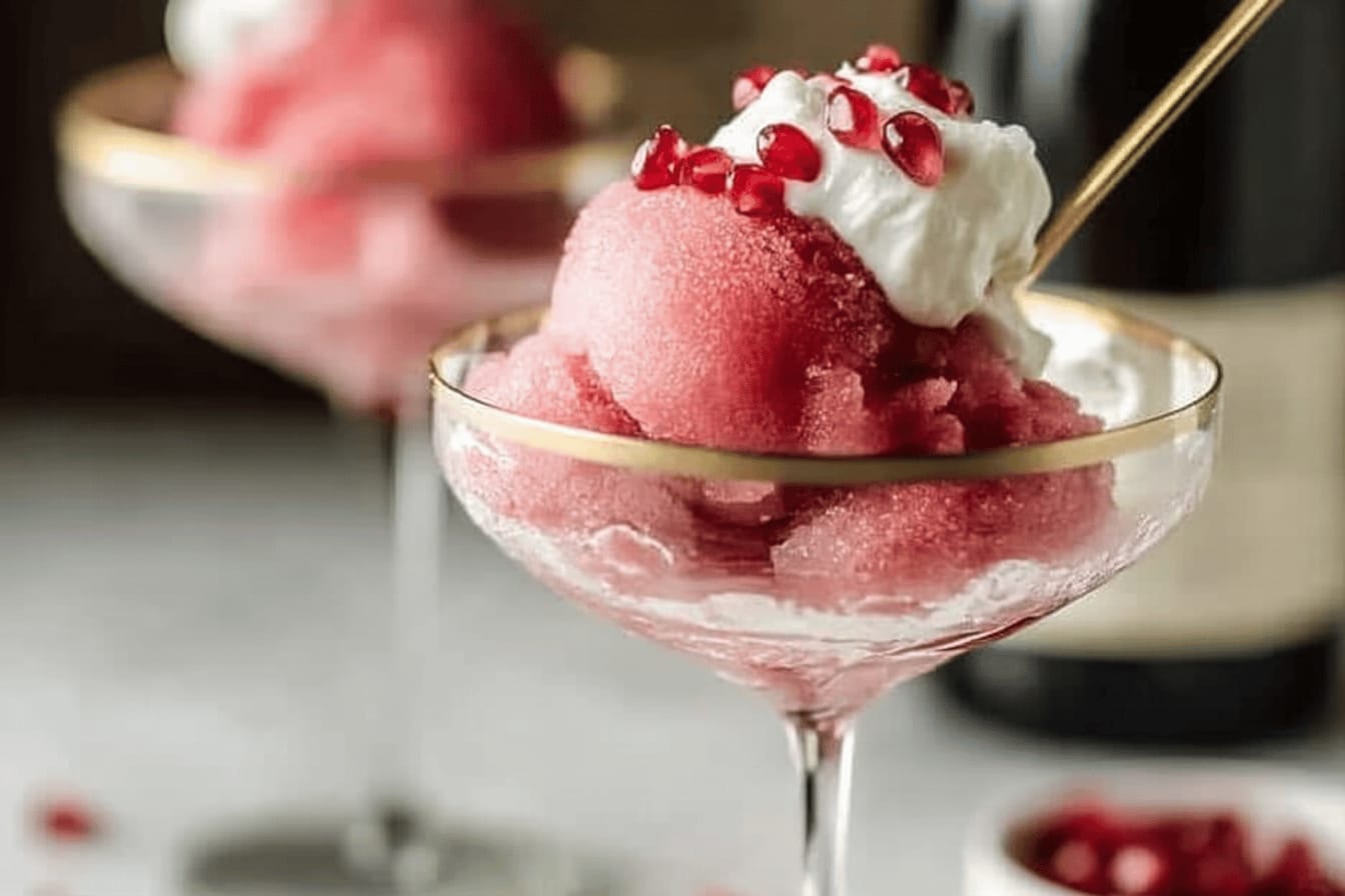 Pomegranate Champagne Sorbet Recipe
