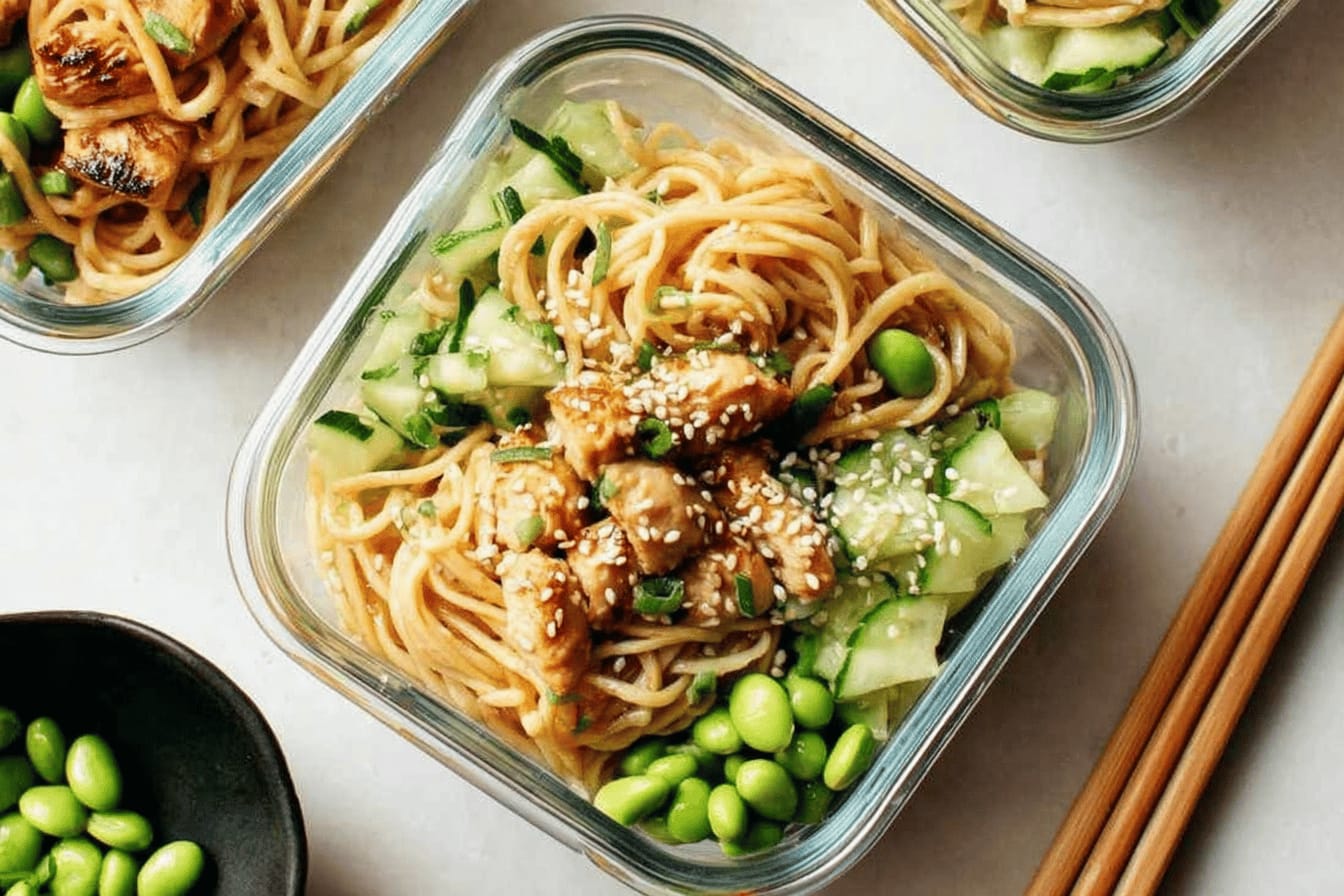 Quick Sesame Noodle Bowls for Meal Prep