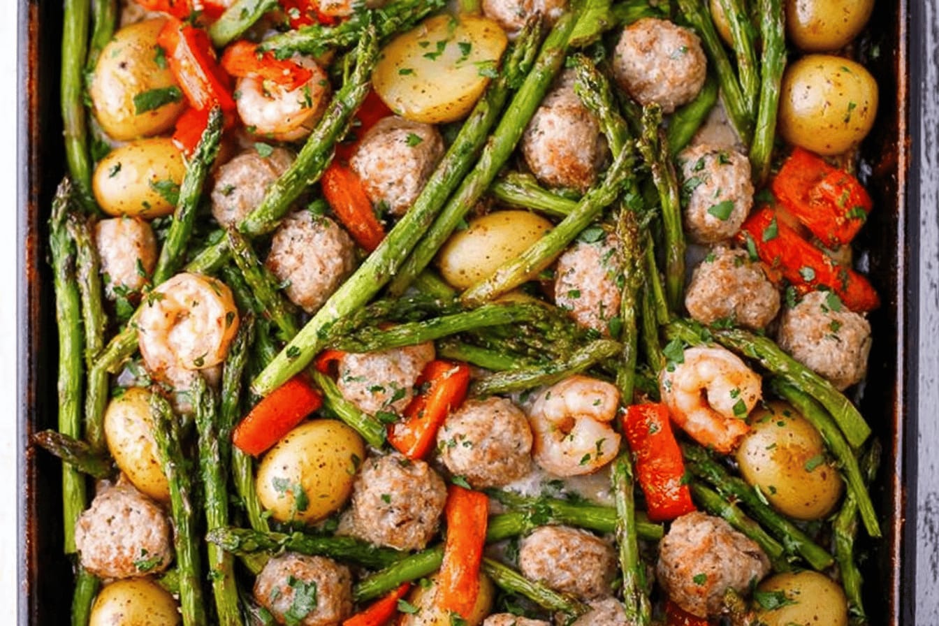 Shrimp and Asparagus Sheet Pan Dinner Recipe