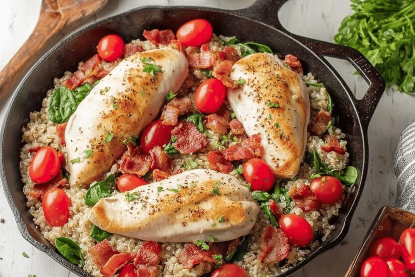 Skillet BLT Chicken and Rice Recipe