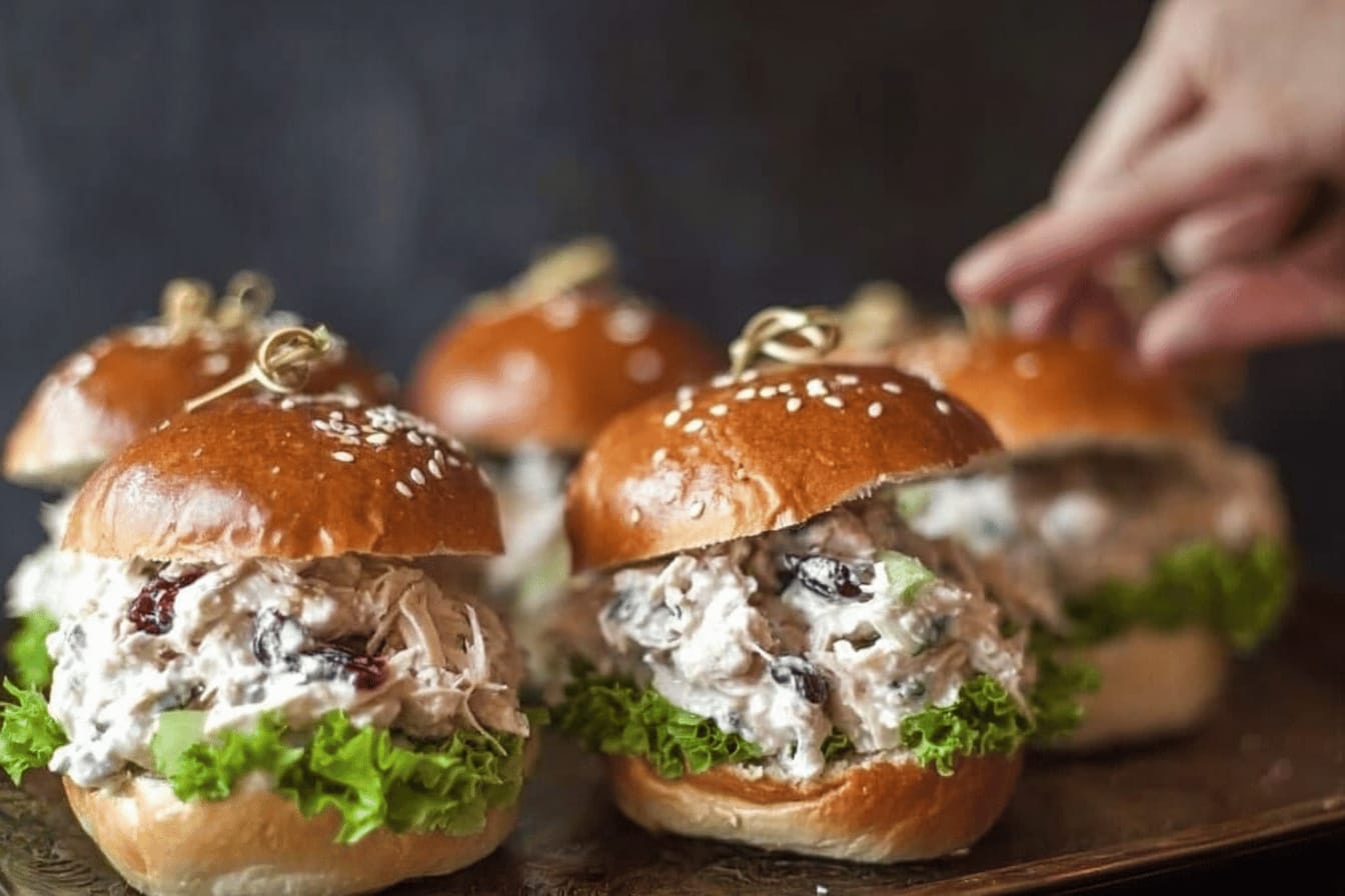 Skinny Chicken Salad Sliders Recipe