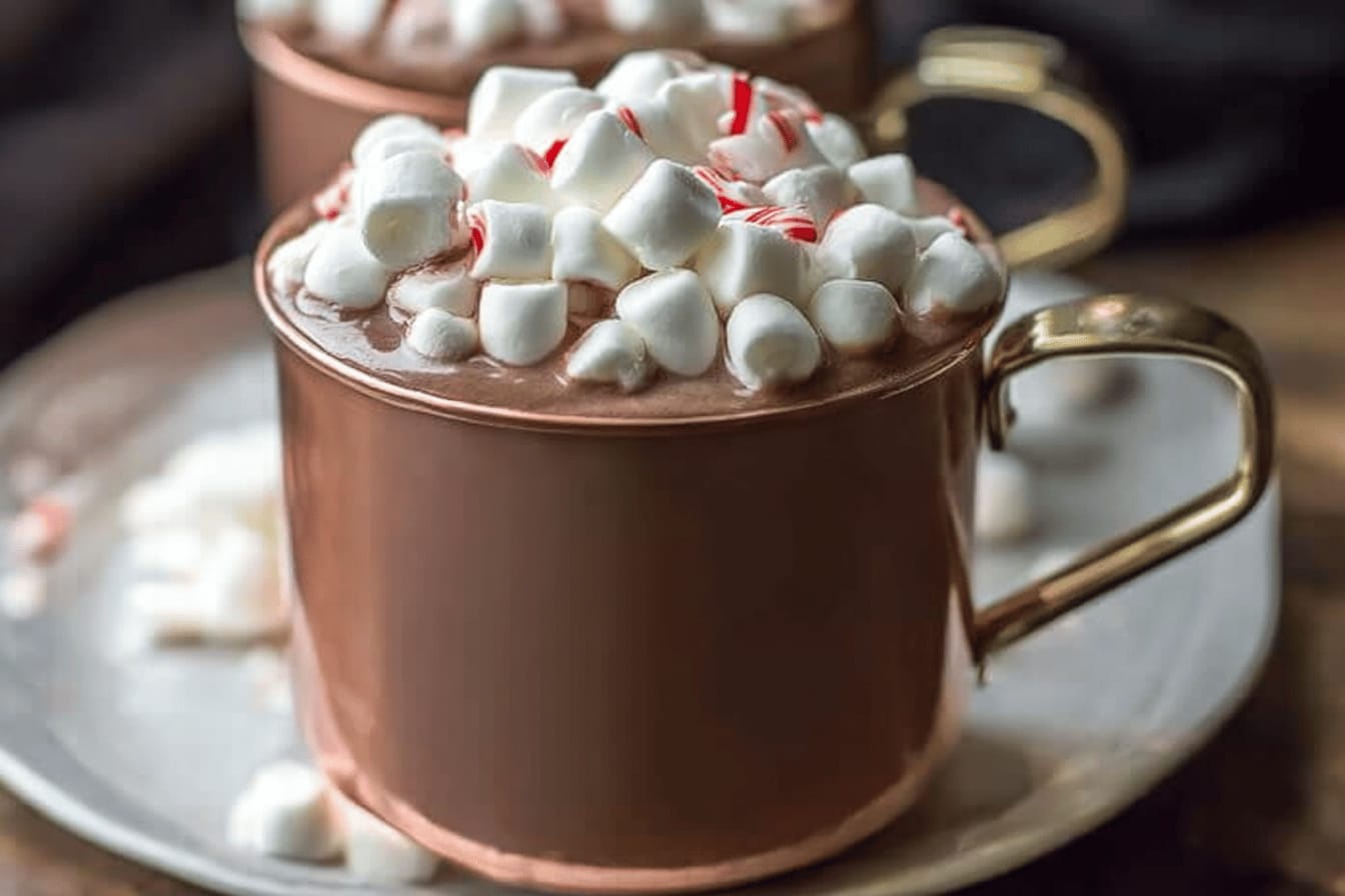 Slow Cooker Peppermint Hot Chocolate Recipe