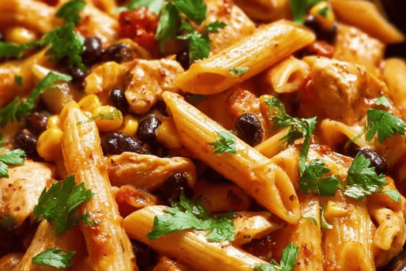 Southwest Chicken Alfredo Skillet Recipe