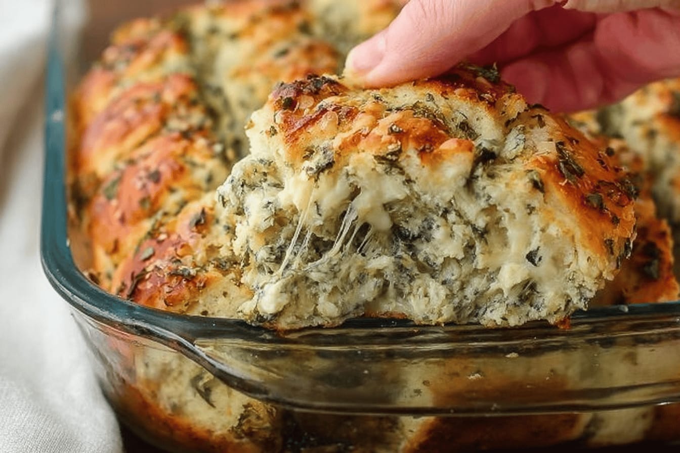 Spinach Artichoke Dip Pull-Apart Bread Recipe