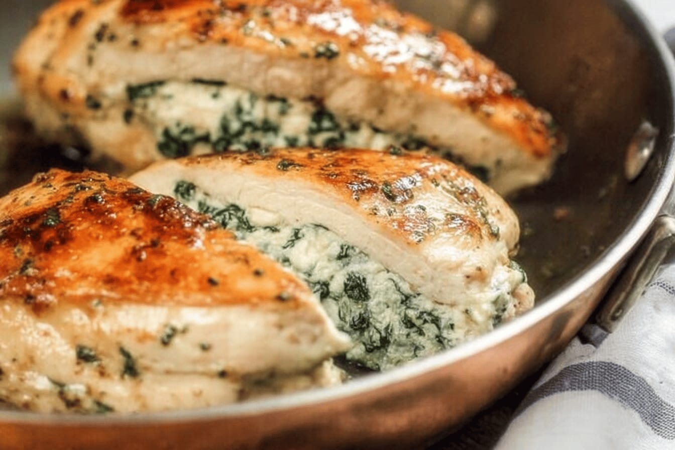 Spinach Dip Stuffed Chicken Recipe