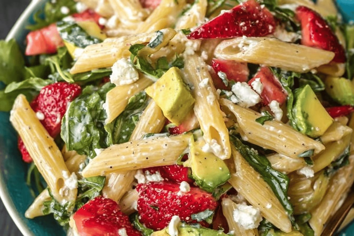 Strawberry Avocado Pasta Salad Recipe Delight