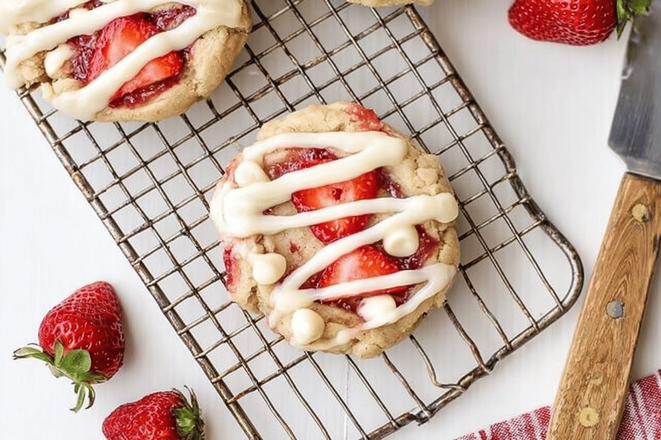 Strawberry Cinnamon Roll Cookie Delight