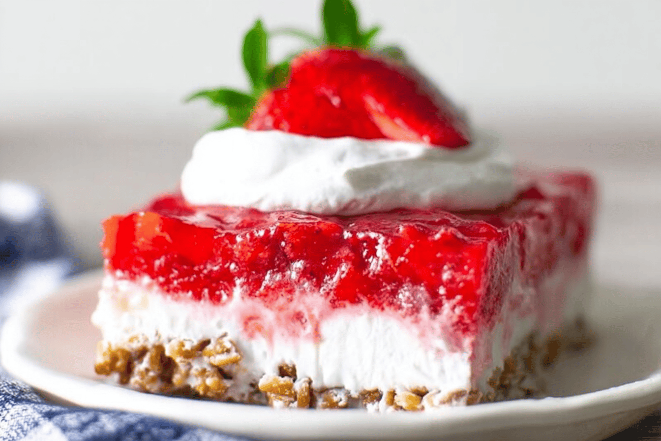 Sugar-Free Strawberry Pretzel Salad Recipe