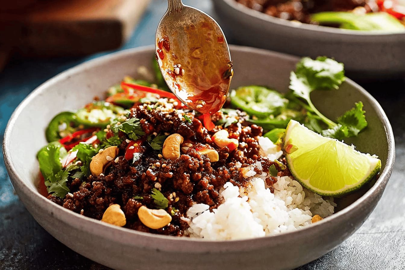 Thai Sweet Chilli Beef Bowls Recipe Delight