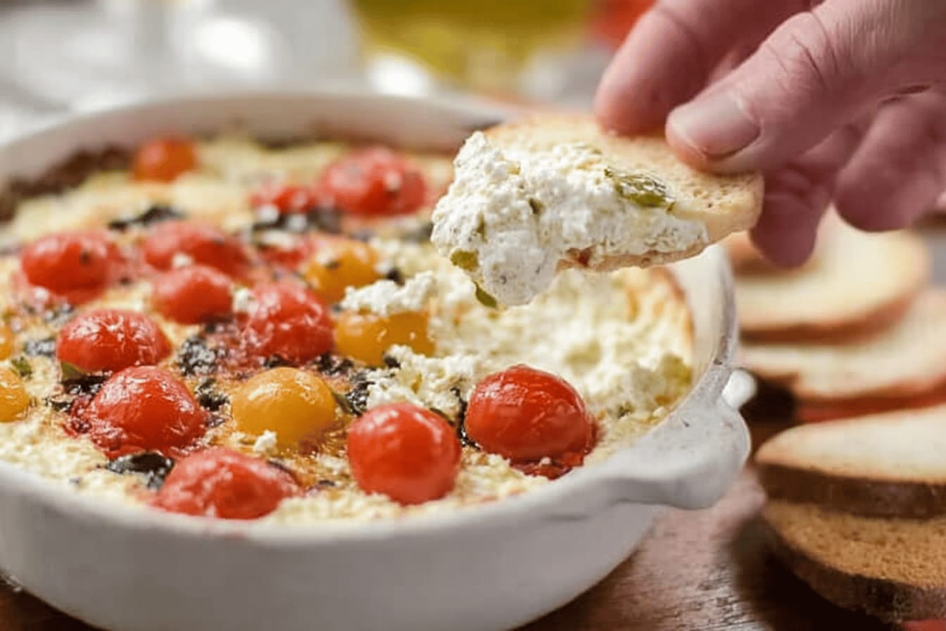 Tomato Goat Cheese Dip Recipe Delights