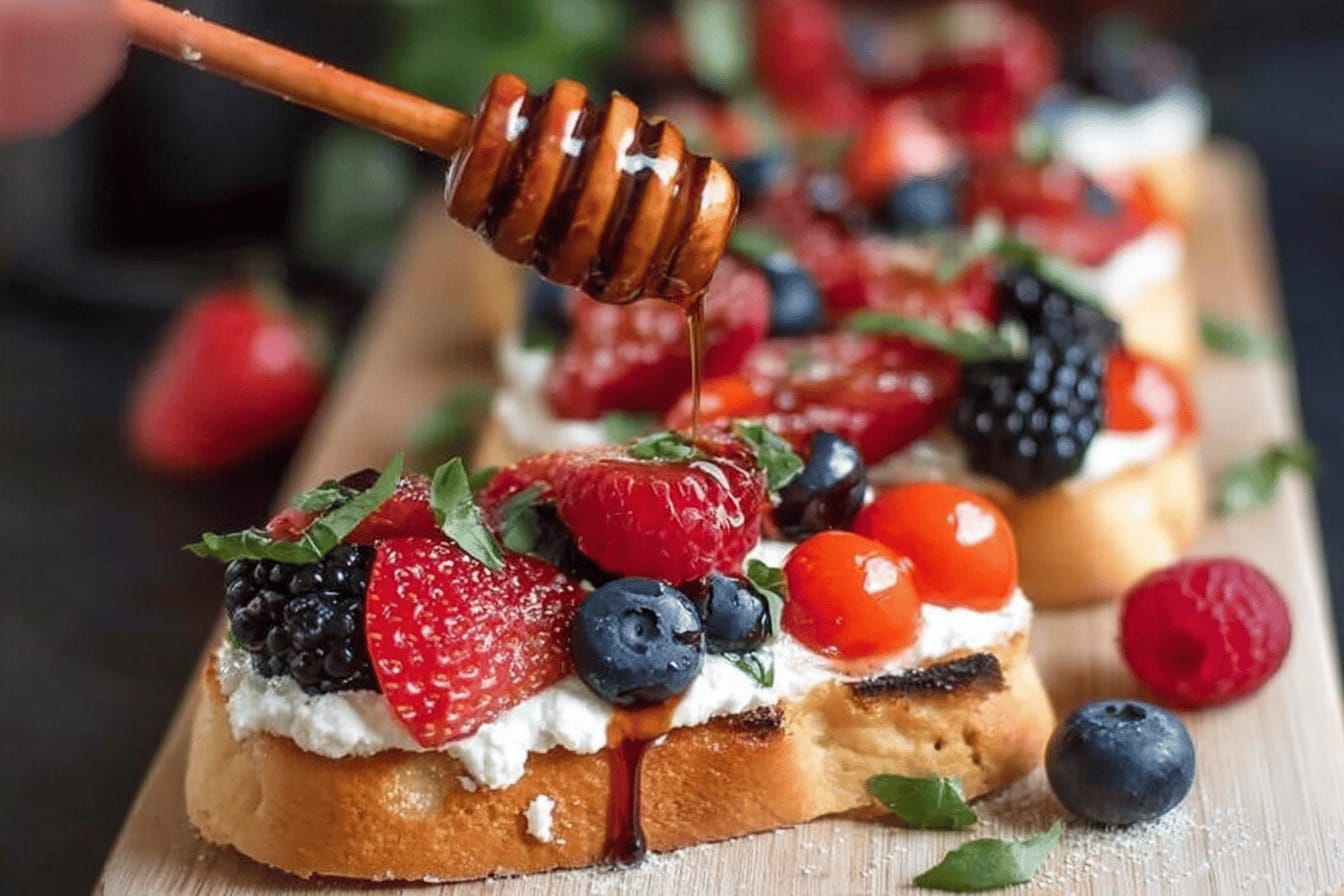 Whipped Goat Cheese Bruschetta Recipe