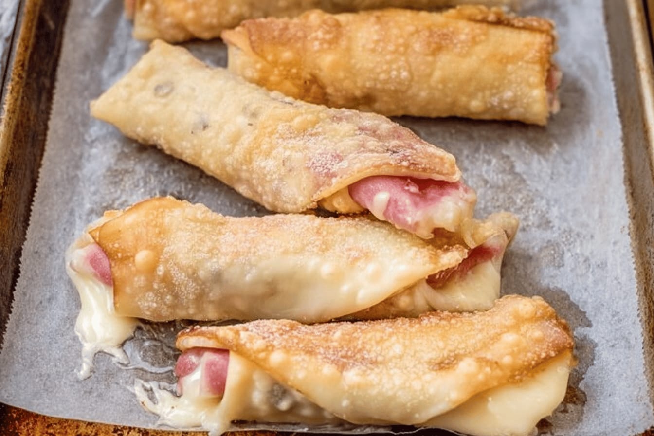 Baked Ham and Cheese Mozzarella Sticks Recipe