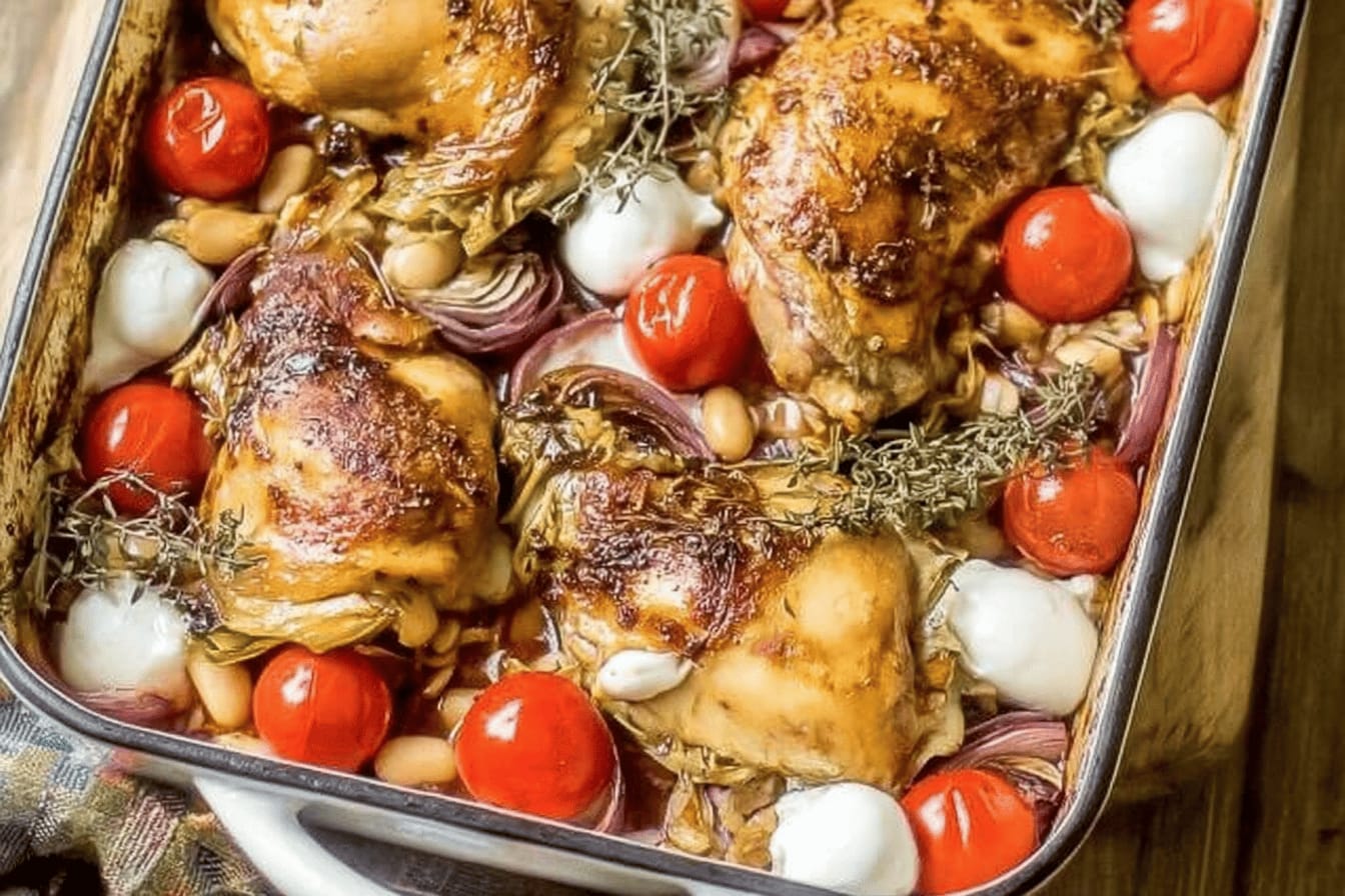 Balsamic Glazed Mediterranean Chicken Bake Recipe