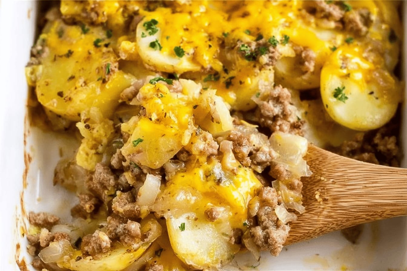 Cheesy Sausage and Potatoes Casserole Recipe