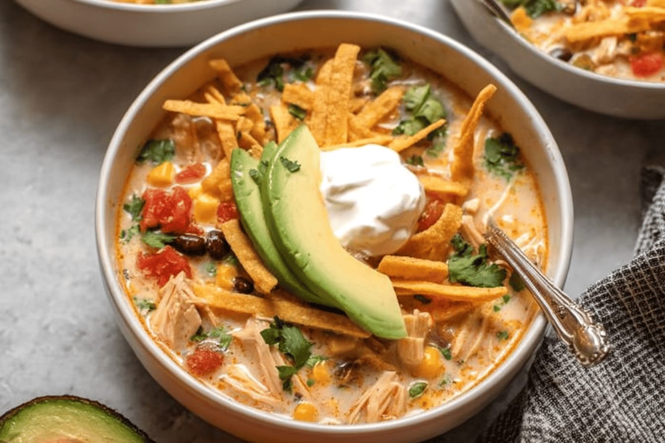 Creamy Chicken Tortilla Soup Recipe