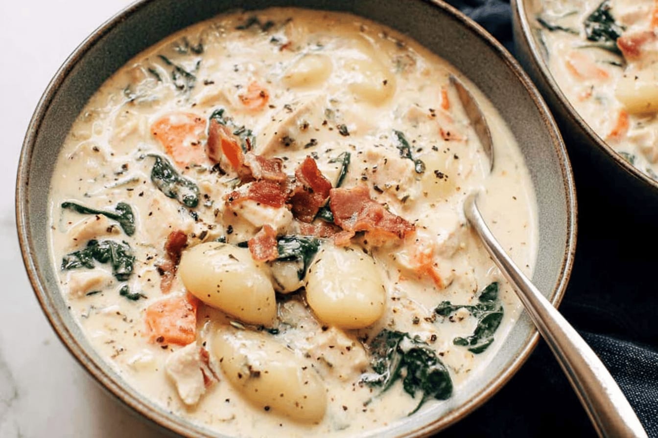 Creamy Crockpot Chicken Gnocchi Soup Recipe