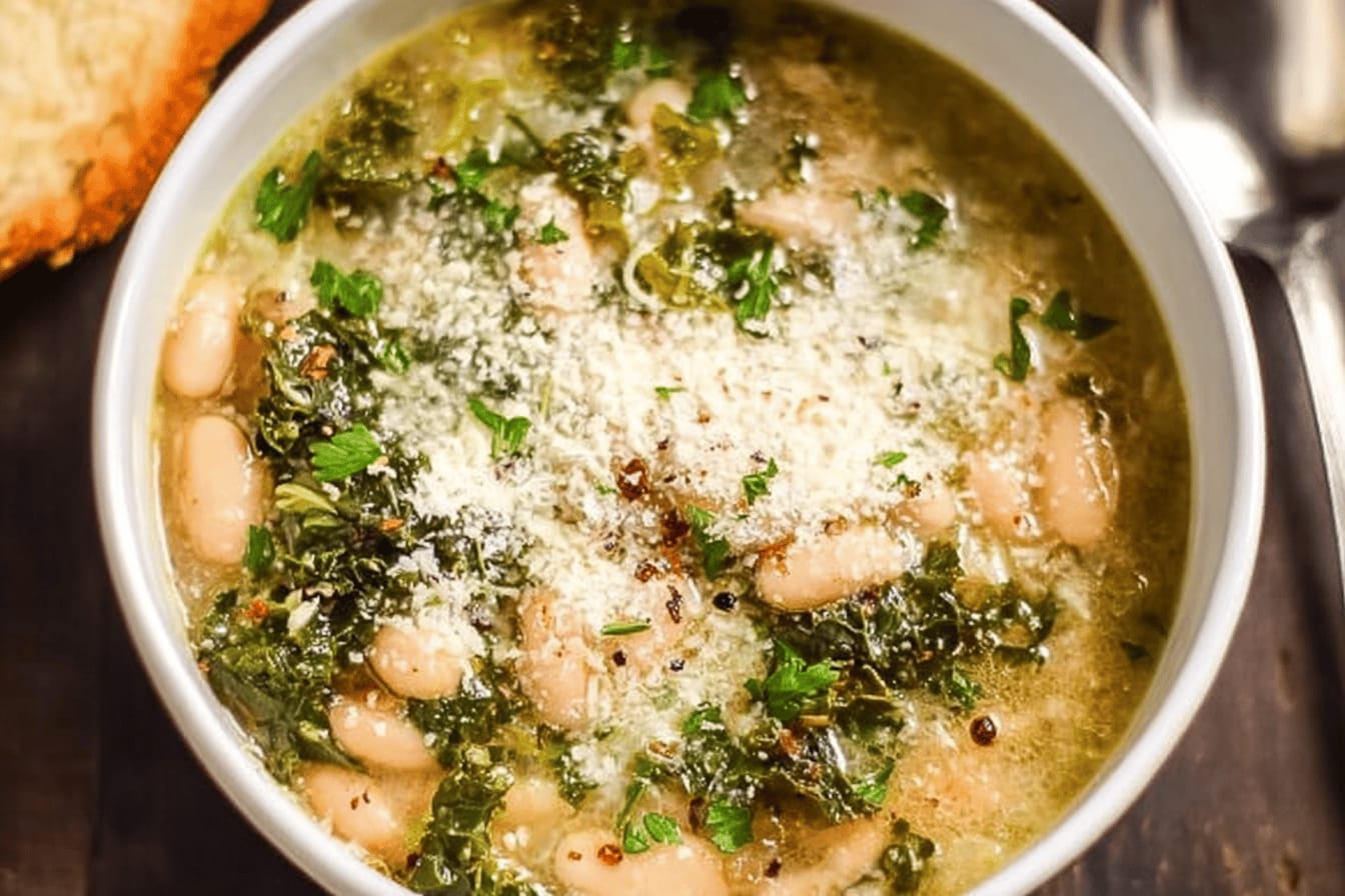 Creamy Parmesan and White Bean Soup Recipe